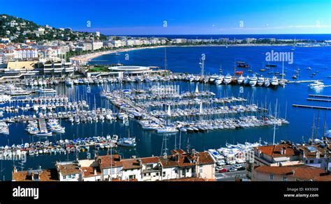 Cannes Marina And Waterfront Cote D Azur French Riviera France Stock