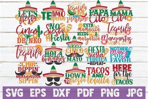 Cinco De Mayo Svg Bundle Fiesta Cut Files By Mintymarshmallows Thehungryjpeg