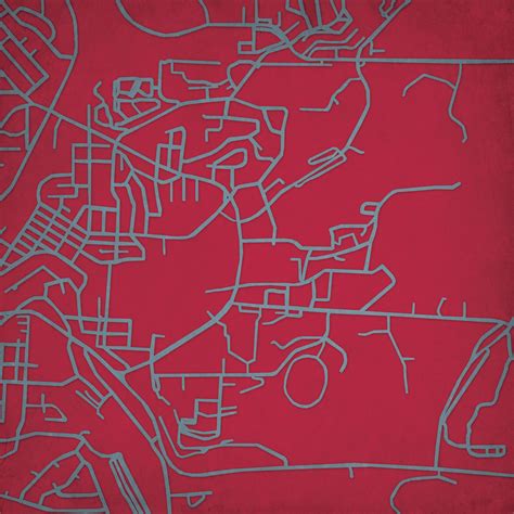 Washington State University Campus Map Art - City Prints