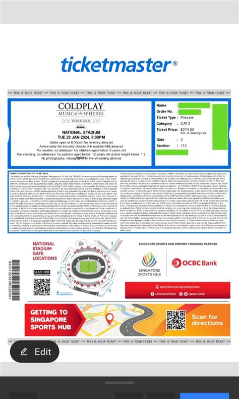 Coldplay Singapore 23 Jan, Tickets & Vouchers, Event Tickets on Carousell