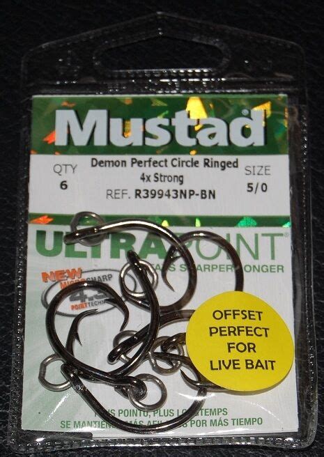 Pack Mustad R Bln Ultra Point Size X Strong Ringed Circle