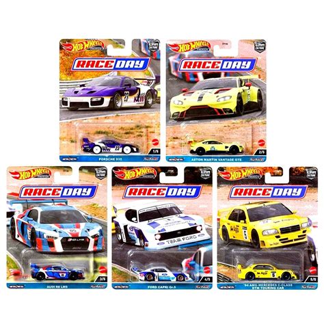 Set Of Hot Wheels Premium Race Day Amg Mercedes C Class Dtm