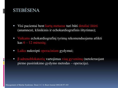 Ppt Marfano Sindromas Diagnostika Ir Gydymo Taktika Powerpoint