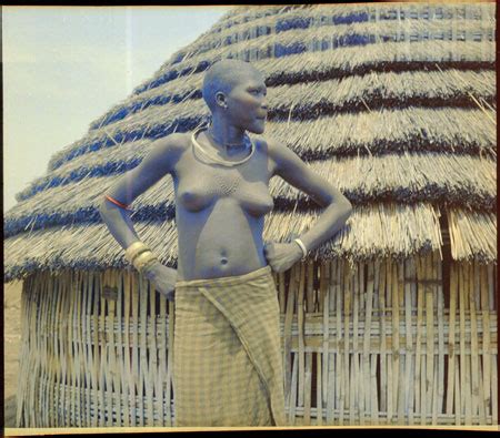 Mandari Woman In Front Of Hut From The Southern Sudan Project