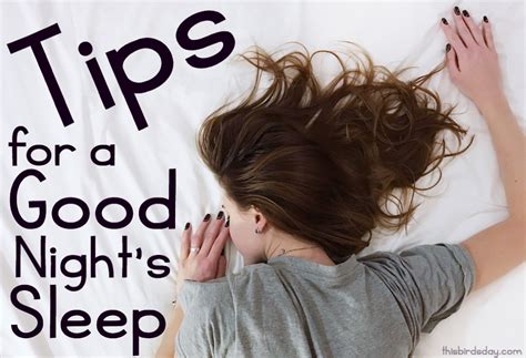 Tips For A Good Nights Sleep