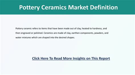 Ppt Pottery Ceramics Market Research Analysis Growth