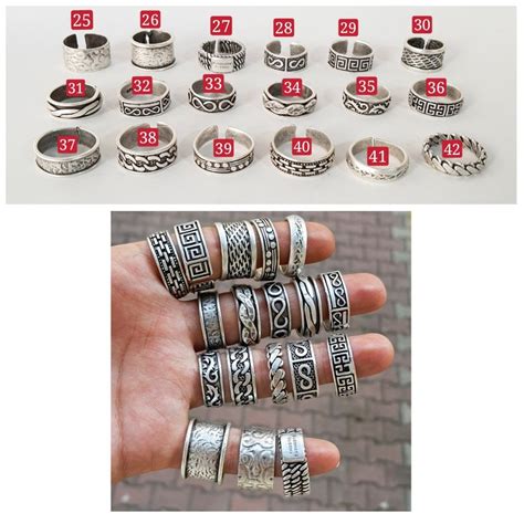 Men Rings Silver Signed Ring Men Jewelry Silver Men - Etsy