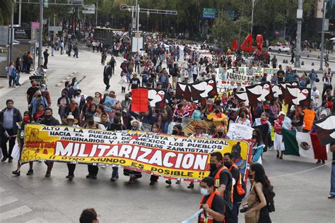 Colectivos realizan marchan en CDMX contra la militarización