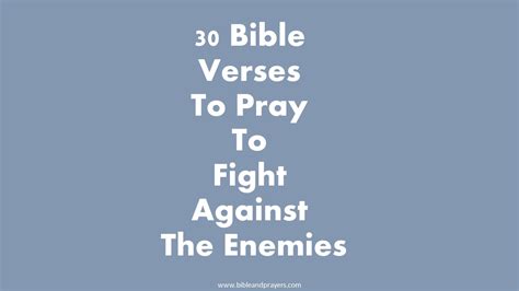 30 Bible Verses To Pray To Fight Against The Enemies