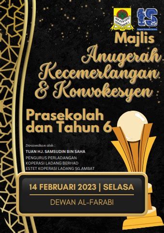 Buku Program Majlis Anugerah Kecemerlangan Konvokesyen Prasekolah Dan