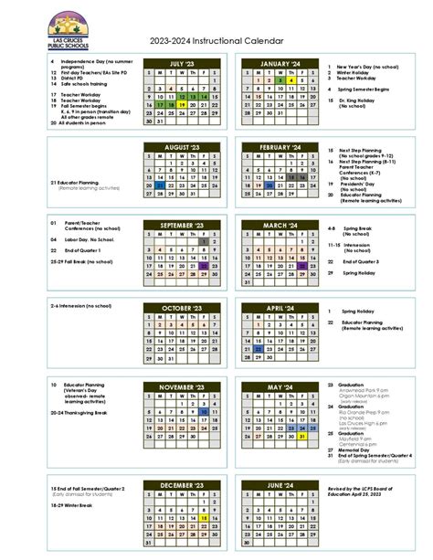 Las Cruces Public Schools Calendar 2024 Holiday Breaks