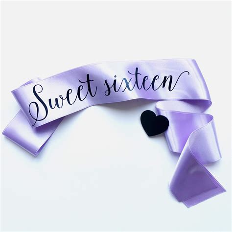 Sweet Sixteen Sash Custom Birthday Sash Lilac Sash 16th Etsy