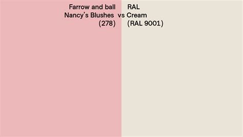 Farrow And Ball Nancy S Blushes Vs Ral Cream Ral Side By