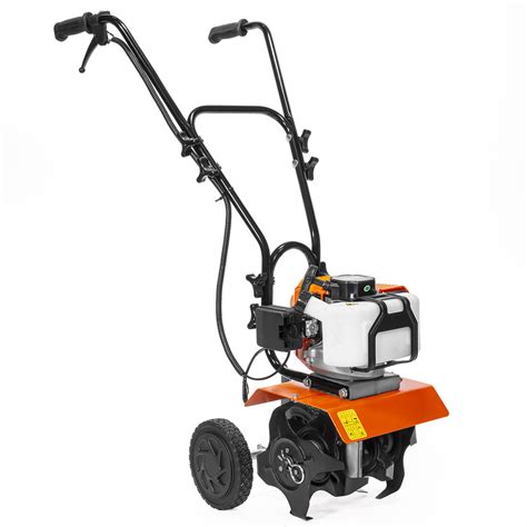 Commercial 2-Cycle Gas Powered Garden Yard Grass Tiller Cultivator Walk ...