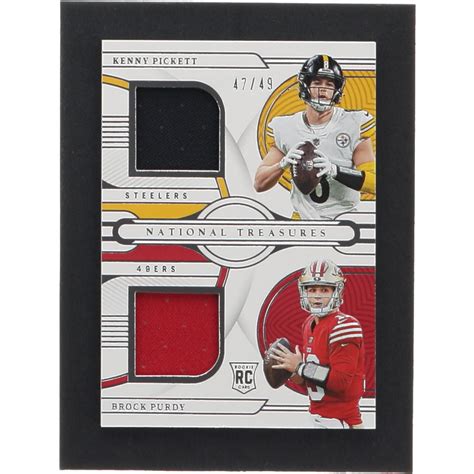 Kenny Pickett Brock Purdy 2022 Panini National Treasures Rookie NFL