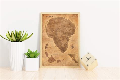 Jurassic Park Map Poster Dinosaur Decor Isla Nublar Map The Lost World Sepia Vintage Design Etsy