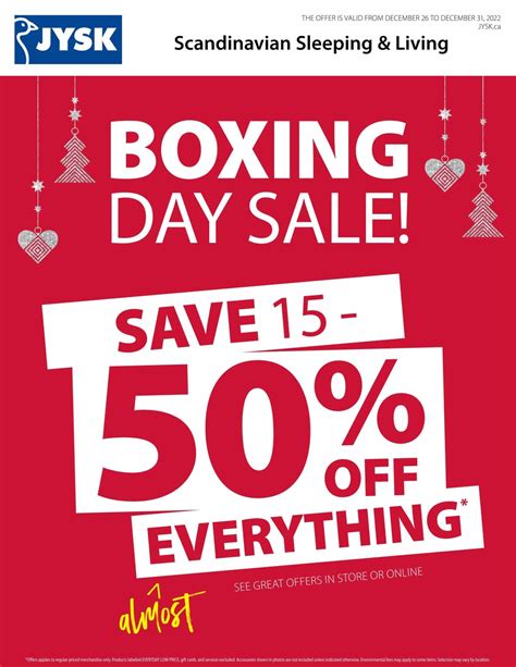 Jysk Boxing Day Sale