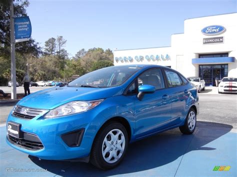 2012 Blue Candy Metallic Ford Fiesta Se Sedan 61908014 Photo 4 Car Color