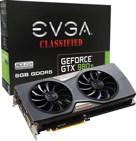 Evga Geforce Gtx 980 Ti 6gb Classified Gaming Acx 2 0 Whisper Silent Cooling W Free Installed