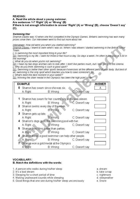 Integrated Skills Worksheet Esl Worksheet By Evermind