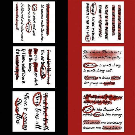 6 Sheets Black Cool Phrases Tattoos Temporary Tattoos Words Marked ...