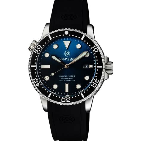 Deep Blue Master Ii Mm Automatic Diver Watch Black Ceramic Bezel