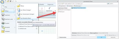Mathcad Arbeitsblätter in Windchill öffnen