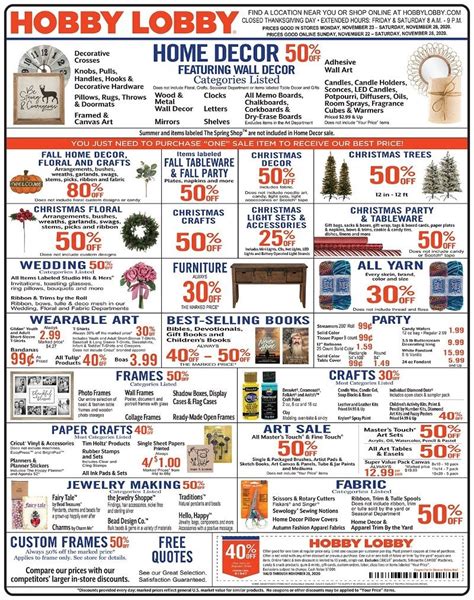 Hobby Lobby Black Friday Ad Hobby Lobby Black Friday Hobby Lobby