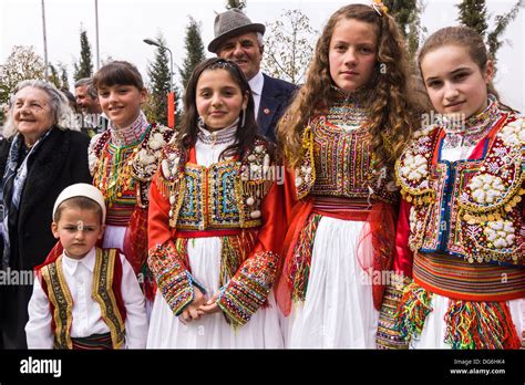 Albanian Girls In Traditional Dress To Celebrate The Bektashi New Year