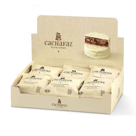 Caja X Alfajores Cachafaz Chocolate Blanco Universo Binario