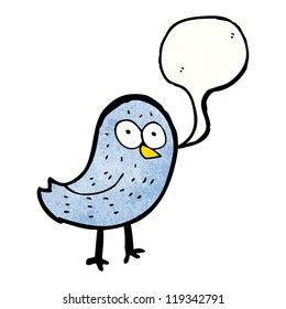 Cartoon Tweeting Bird Stock Vector Royalty Free Shutterstock