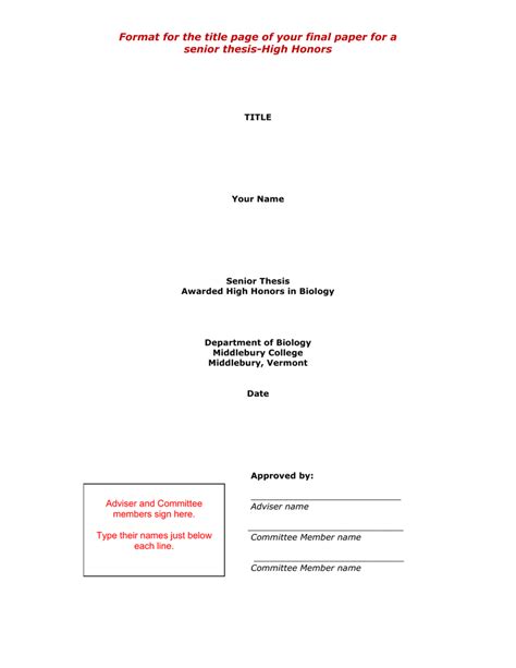 Title Page Of Thesis Apa Format Thesis Title Ideas For College