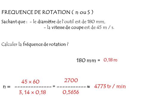 Mise Jour Imagen Formule Calcul Vitesse De Rotation Fr