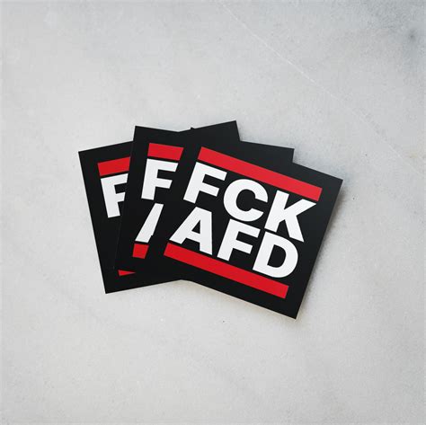 FCK AFD Aufkleber Set 5 2 Cm Anti Gegen Rechts NZS Nazis Antifa Partei