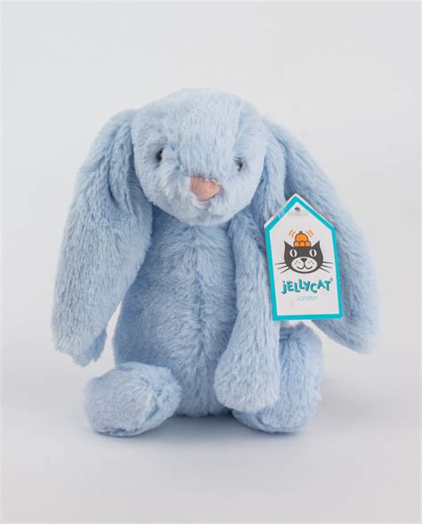 Jellycat Bashful Blue Bunny Ratthle New Baby Soft Toy Send A Cuddly