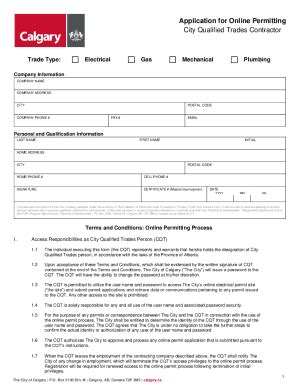 Fillable Online Application For Online Permitting Electrical