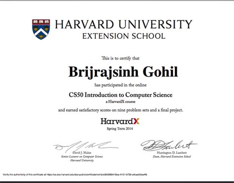 Verified Certificate