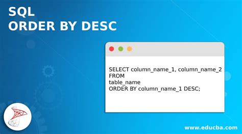 Sql Order By Desc Examples Of Sql Order By Desc