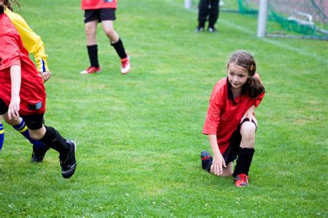 Girl Playing Football Stock Photo Image Of Kicker Girls 10069826