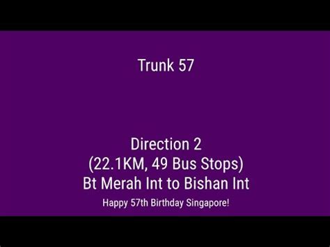 NDP 2022 Special Singapore Bus Route Visual SBS Transit Trunk Bus