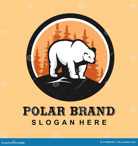 Polar bear brand logo stock vector. Illustration of background - 219882938