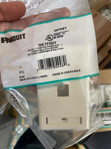 Caja De 10 Placas Panduit Netkey 1 Posicion Nk1fiwy Blanco MercadoLibre