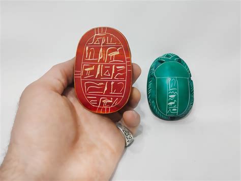 Rare Egyptian Scarab Amulet. Scarab Distinctive Ancient Writing. Scarab Stone. Available in Two ...