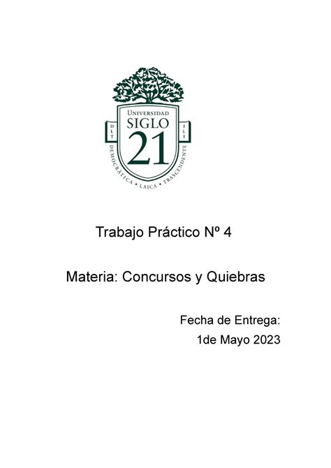 Trabajo Práctico Nº 3 C y quiebra para compartir Trabajo Práctico