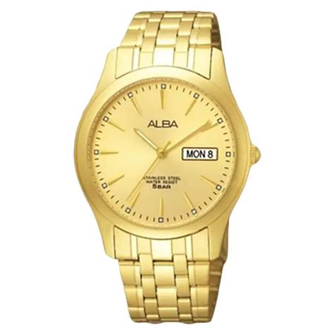 Jual Alba Jam Tangan Pria Alba Prestige Axnd X Men Gold Dial Gold