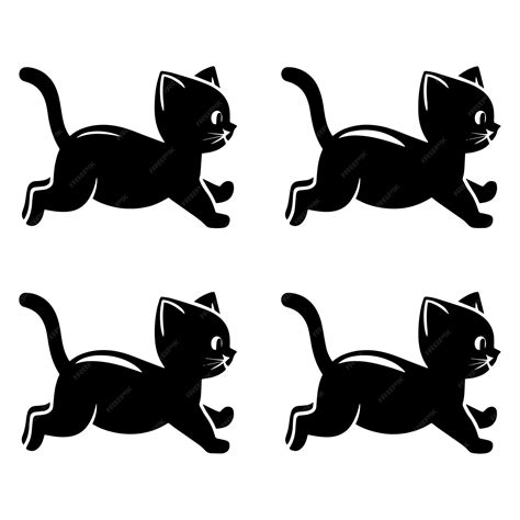 Premium Vector Cute Cat Vector Illustration Set Cartoon Cute Cat