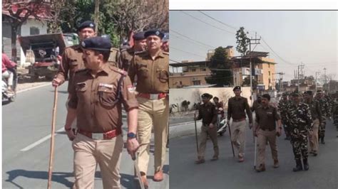 लोक सभा चुनाव के दृष्टिगत थाना राजपुर पुलिस द्वारा एसएसबी फोर्स के साथ किया फ्लैग मार्च Khabar