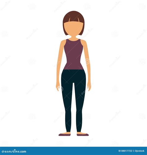 Character Woman Faceless Image Stock Illustration Illustration Of