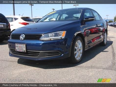 Tempest Blue Metallic 2011 Volkswagen Jetta Se Sedan Titan Black