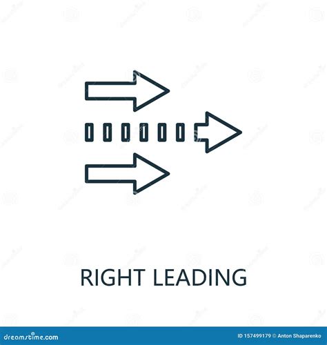 Right Leading Outline Icon Thin Line Concept Element From Productivity